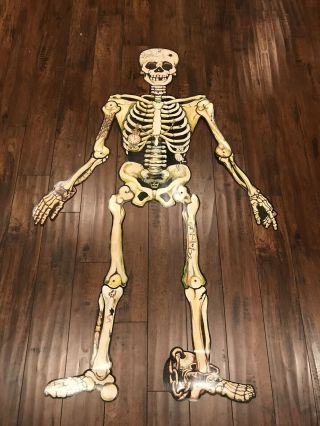 Vintage 55” Skeleton Halloween Beistle Rare 1960s 70s American Greeting
