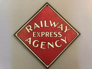 Railway Express Agency Cardboard Sign