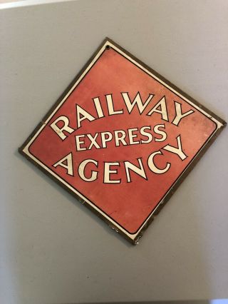 Railway Express Agency Cardboard Sign 2