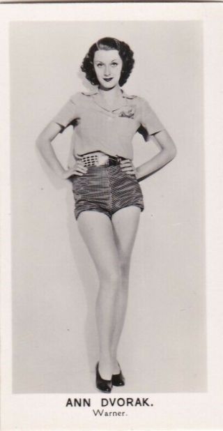 Ann Dvorak - R J Lea/jrs " Girls From Shows " Pin - Up/cheesecake 1935 Cig Card