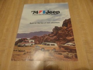 Rare 1974 Jeep 4 - Wheel Drive Recreational Vehicles Brochure