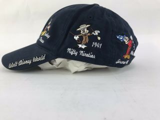 Mickey Mouse Hat Walt Disney World Through The Ages Cap Baseball Navy Blue