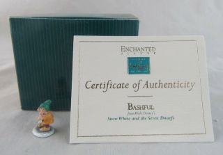 Wdcc Enchanted Places " Bashful " Miniature From Disney 
