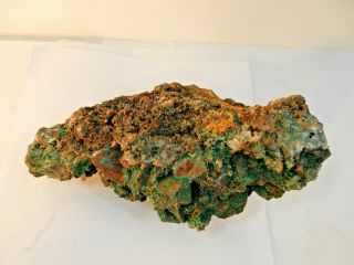 Rare Large Green Fluorite Quartz Crystal Mineral Rock Specimen