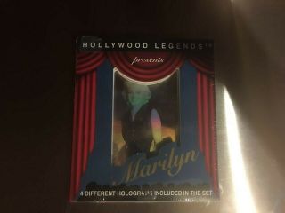 Hollywood Legends Complete Four (4) Marilyn Monroe Trading Card Set Hologram