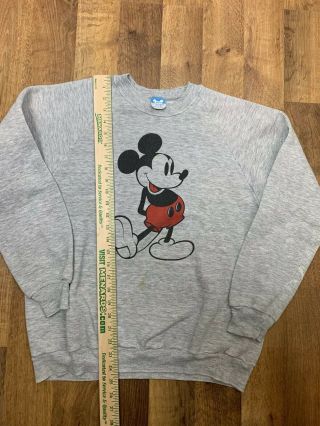 Vintage Classic Disney Mickey Mouse Sweatshirt Gray XL USA Made Character 5