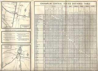 1937 Champlin Oils Highway Map Mexico 2