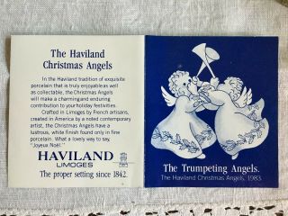 Vintage Haviland Limoges Christmas ornament w/box 1983 angel stocking 5
