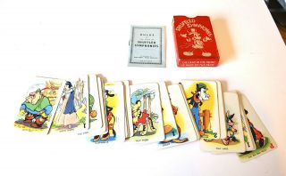 Vintage Walt Disney Mickey Mouse Card Game Shuffled Symphonies Red Back Complete