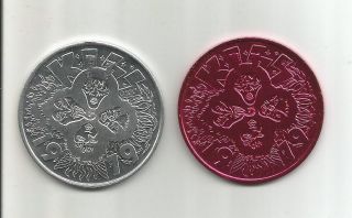 1979 Set Of 2 Kiss Rock Group Krewe Of Endymion Mardi Gras Orleans Doubloons