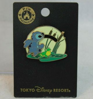 Disney Japan Tokyo Tdr Tdl Pin Resort Stitch Leapfrog Pond Frog Slider