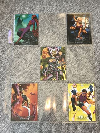 1992 Marvel Masterpieces Complete Lost Ladies Marvel Insert Set Of 5.  Nm/m Rare
