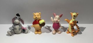 Vintage Disney Winnie The Pooh Ceramic Figurines Set Of 4 Japan