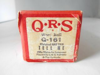 Tell Me - Qrs Player Piano Word Roll Q - 161 - Played By L.  S.  Roberts &m.  Kortlander