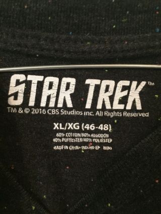 Star Trek T - Shirt Men’s Classic Enterprise Rainbow Logo Size 46 - 48 Men’s 5