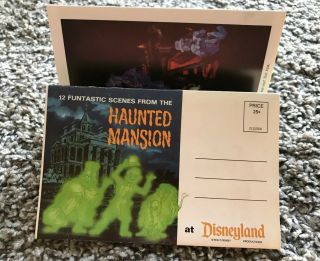 Vintage Disneyland Haunted Mansion 12 Postcard Set Walt Disney Theme Park Ride