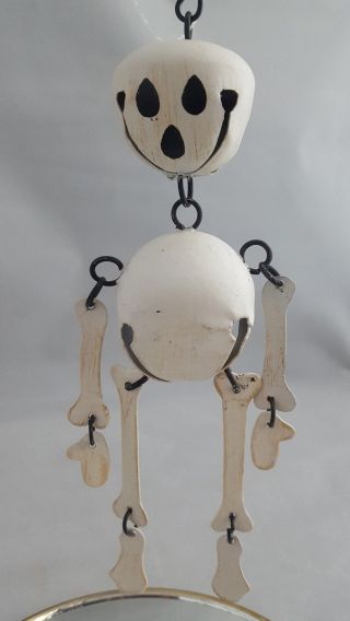 Halloween Skeleton Dangling Jingle Bells Ornament Tht Designs