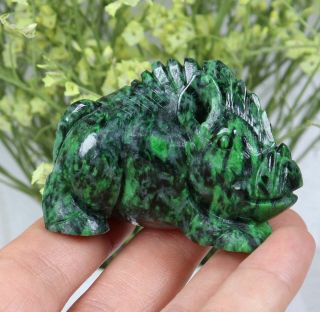 Certified Natural Green（grade A）jade Jadeite Wild Boar Statue 79951h2