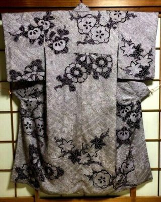 Kimono Vintage Japanese Silk Shibori