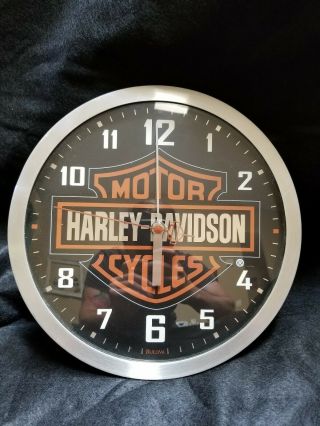 2004 Harley - Davidson Motorcycle Wall Clock Bulova 10 "