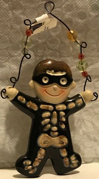 Ronnie Walter Ceramic Halloween Decorative Hanging Boy In Costume Ornament