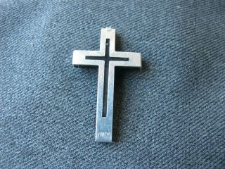 Antique ebony & metal crucifix pendant in My Crucifix leather case Italy 5