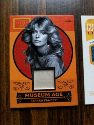 Farrah Fawcett 2014 Panini Golden Age Museum Age Worn Swatch - Charlies Angels