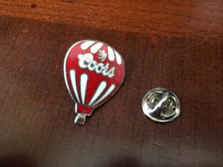 Vintage Coors Beer Hot Air Balloon Enamel Collector Pin