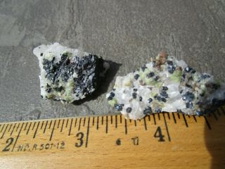 Two Fluorescent Mineral Rocks Gemmy Green Willemite Crystals Franklin C5