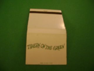 1 - Match Book,  " Tavern On The Green ",  Nyc,  Ny,  Complete.