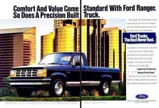 1991 Ford Ranger Truck 2 - Page Advertisement Print Art Car Ad J984