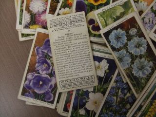 W.  D.  & H.  O.  Wills Cigarette Cards Garden Flowers 1 - 50