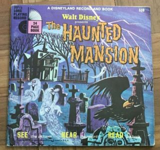 Disney The Haunted Mansion Disneyland Record & Book 1970 See Hear Read