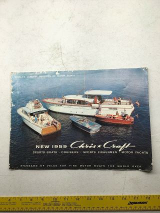 Ad Specs Chris Craft Boat Brochure 1959 Sea Skiff Cruisers Fisherman Sport Yatch