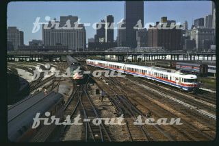 Slide - Amtrak Amt 61 Turbo Train Action At Chicago Il June 1978
