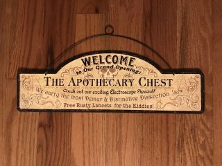 Apothecary Chest Grand Opening Welcome Halloween Store Sign Decor Ornament