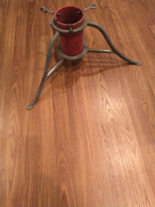 Vintage 4 " Christmas Tree Stand 3 - Legged Aluminum Tripod Collapsible 60’s Modern