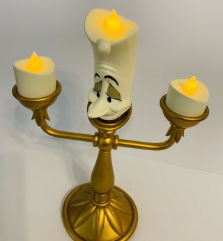 Disney Parks Beauty & The Beast 10 " Lumiere Light Up Candlestick Figurine
