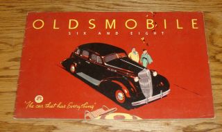 1936 Oldsmobile Six & Eight Deluxe Sales Brochure 36 Coupe Sedan