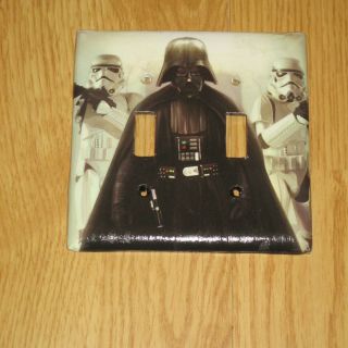 Classic Darth Vader With Stormtroopers Star Wars 2 Hole Light Switch Cover Plate