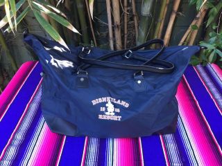 Disneyland Resort Extra Large Navy Blue Nylon Duffle Tote Travel Bag