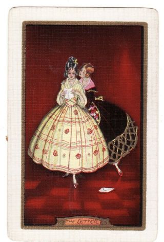 Narrow Named Ladies " The Letter " 4 Single Vintage Swap/playing Card