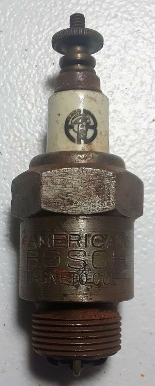 Antique American Bosch Magneto Corp.  Patn Dated 1915 Spark Plug
