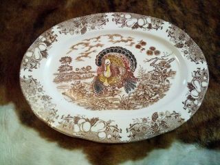 Vintage Turkey Platter Made In Japan16x12