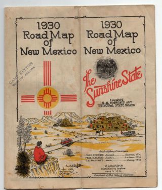 1930 Road Map Of Mexico