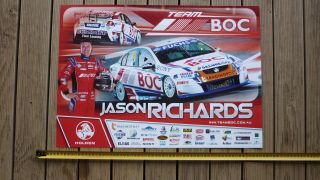 Jason Richards Boc Gas Holden V8 Supercar Team Large Advertising Poster