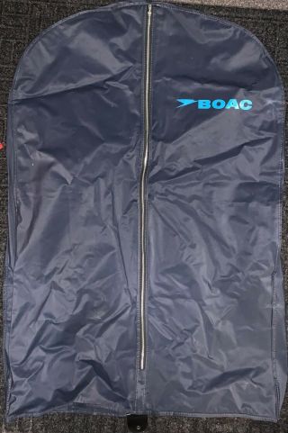 Vintage Boac Airline Cabin Bag & Rare Uniform Carry Cover Garment Travel Bag