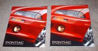 1994 Pontiac Sales Brochures (2) ● Thick And Thin ● Glossy Pages