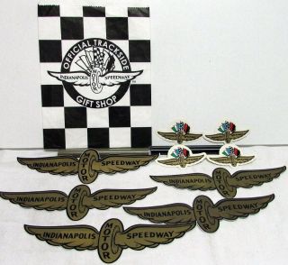 Indianapolis Motor Speedway Winged Logo Decal Sticker Indy 500 Souvenir Set Of 9