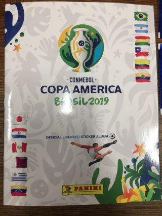 Album Panini Copa America Brazil 2019 1 Album,  10 Bags Of Stickers Only